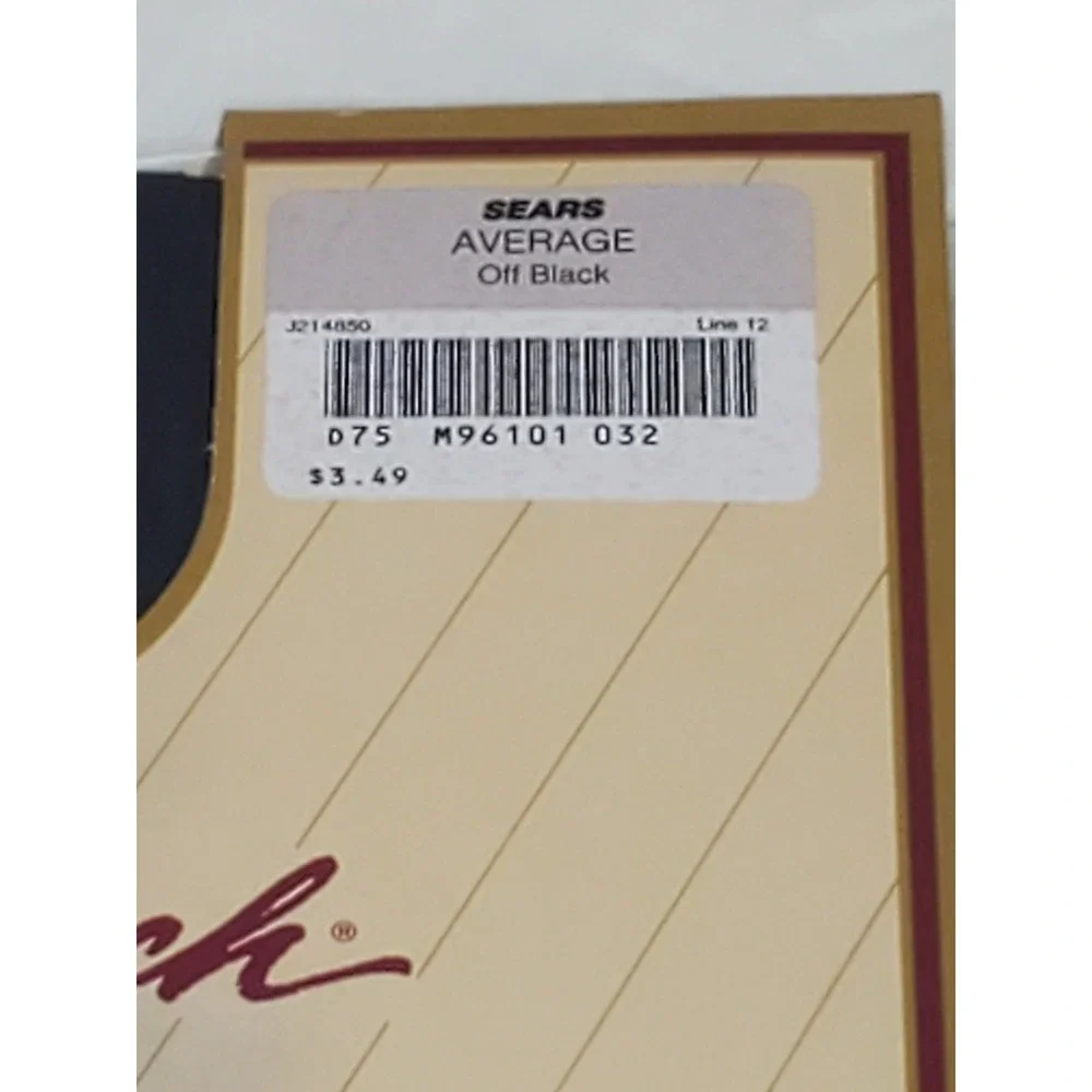 Vntg. Nice Touch Silken Sheers Pantyhose Off Black Size Average‎ 20 Denier Lycra